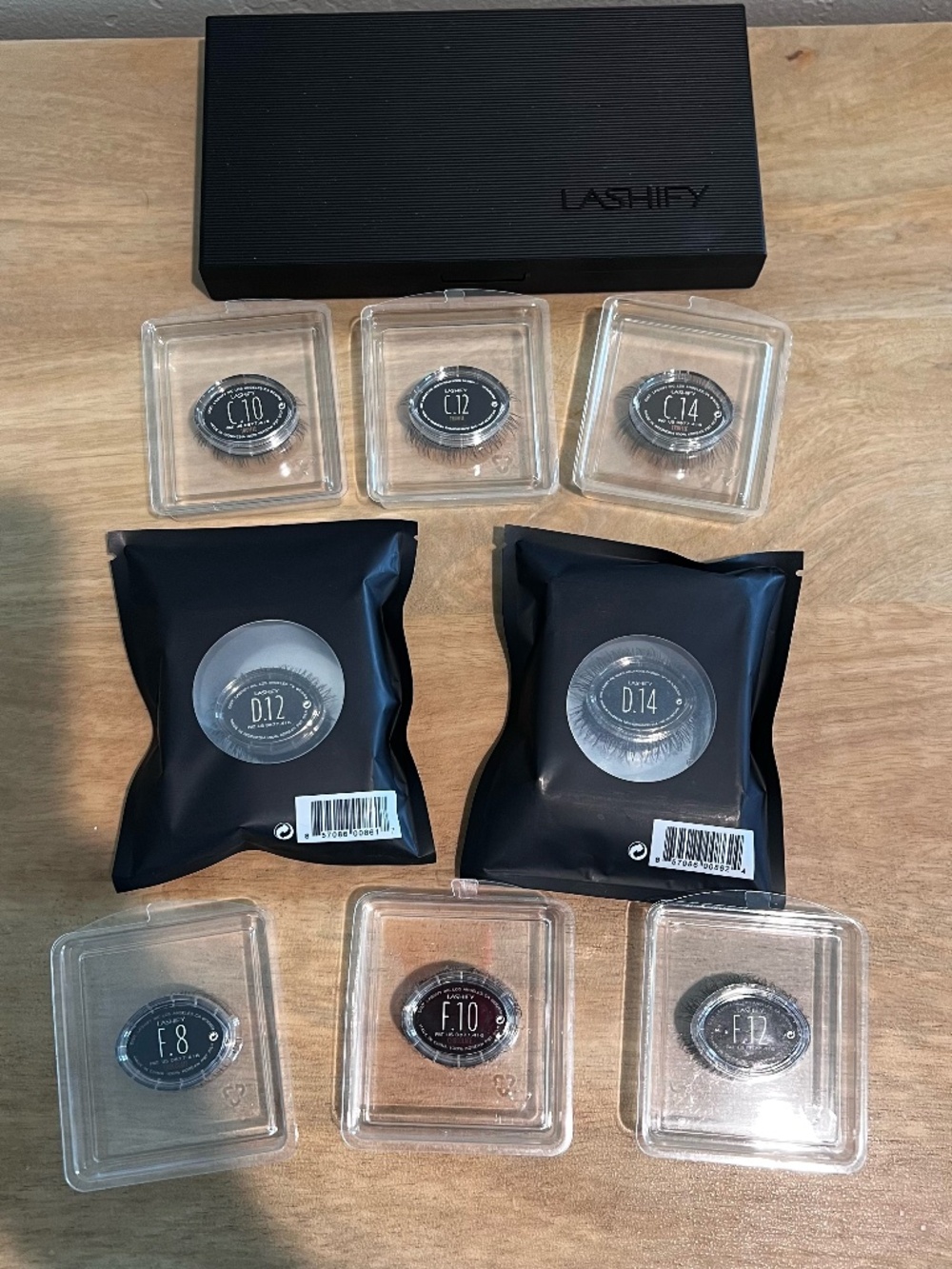 LASHIFY lash set with travel case - truffle, chocolate, black, curl, fluffy